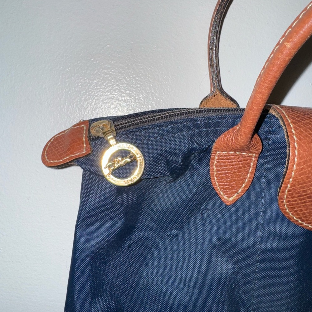 Longchamp Le Pliage Small Navy Tote - Picture 3 of 6